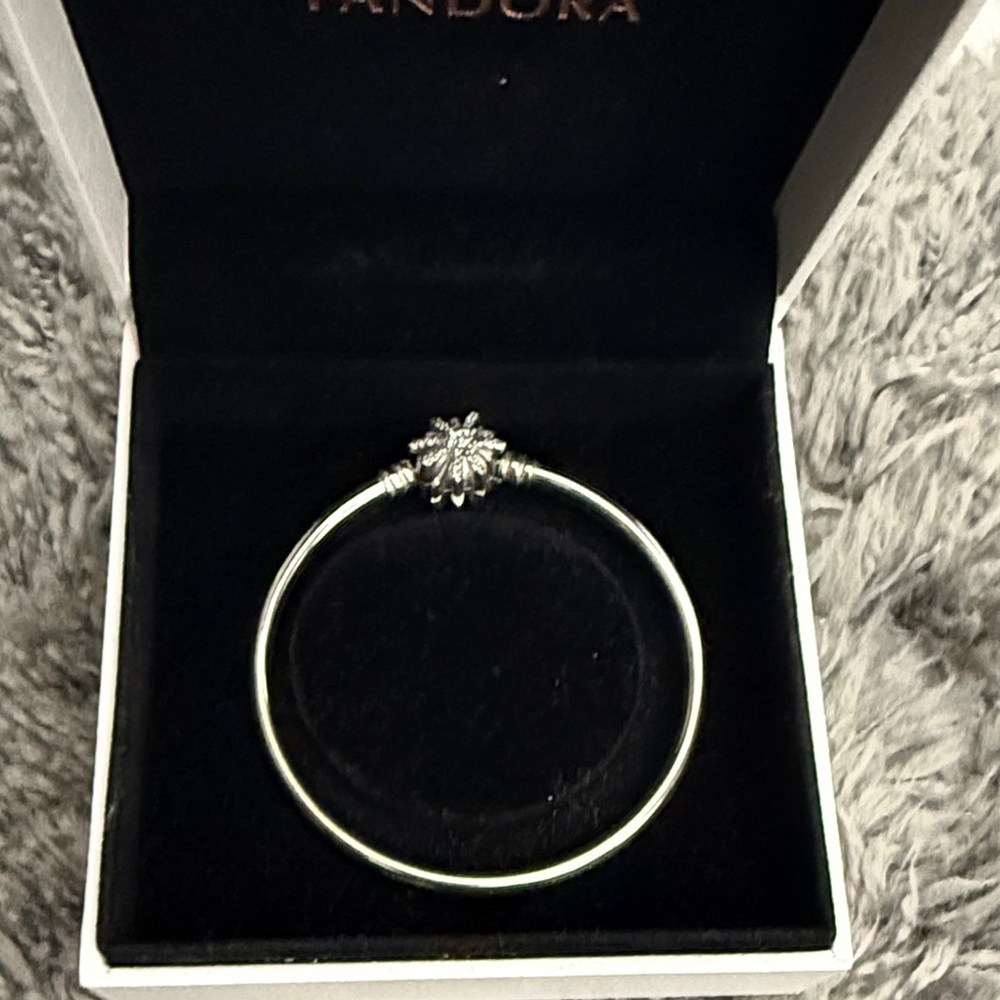 Pandora Silver Bracelet with Floral Charm